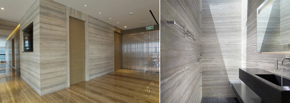 Silver Travertine Wall Cladding Projects