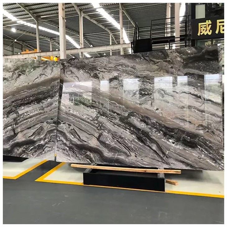 Arabescato Grigio Brown Marble Slab
