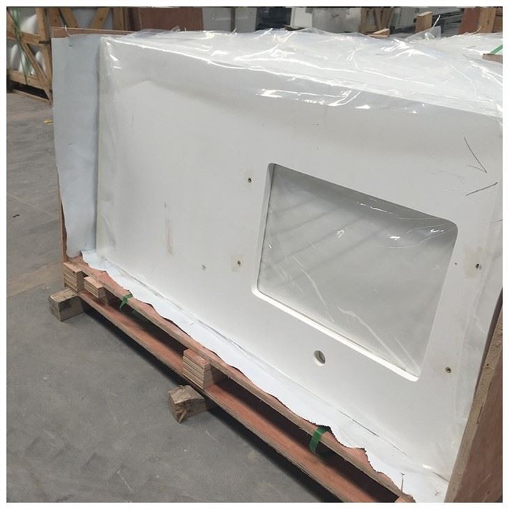 Pure White Quartz Vanity Countertops