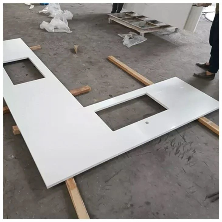 Pure White Engineered Quartz Stone Countertops