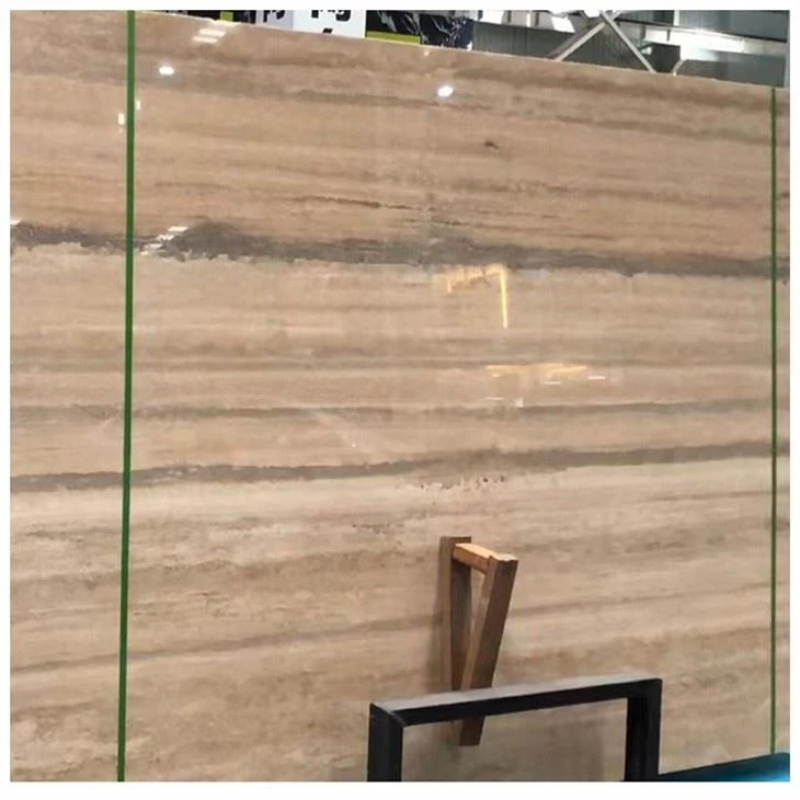 Silver Travertine Polished Slab