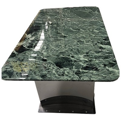 Tablau Bwyta Marmor Gwyrdd Verde Alpi