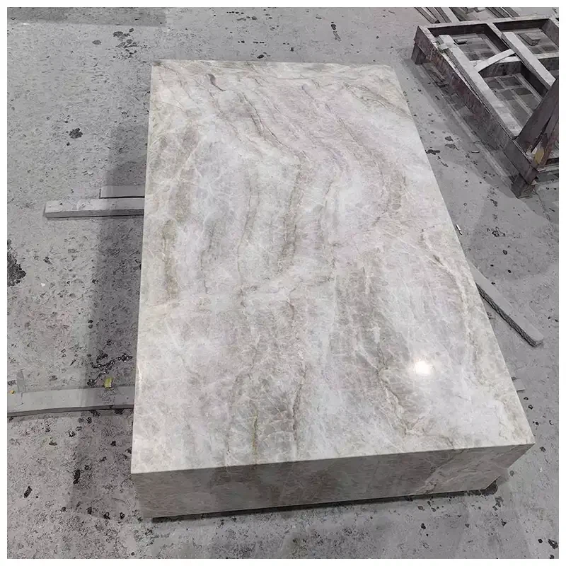 Taj Mahal Quartzite Low Plinth Coffee Tables