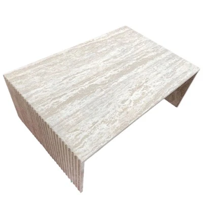 Bwrdd Coffi Beige Travertine