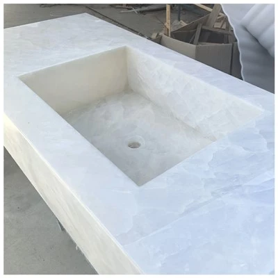 Gwyn Cristallo Quartzite Vanity Tops
